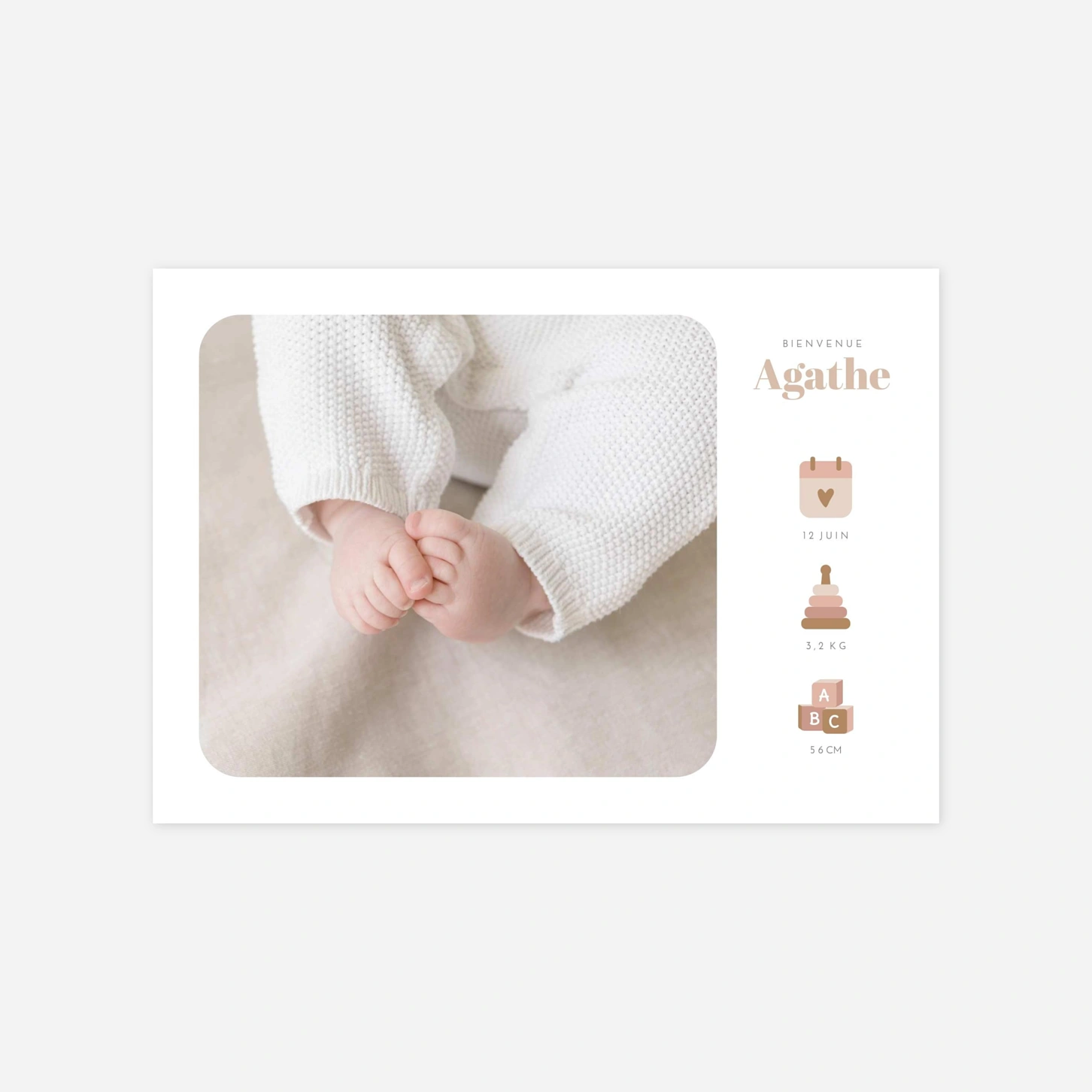 Faire-part naissance Pictos chéris