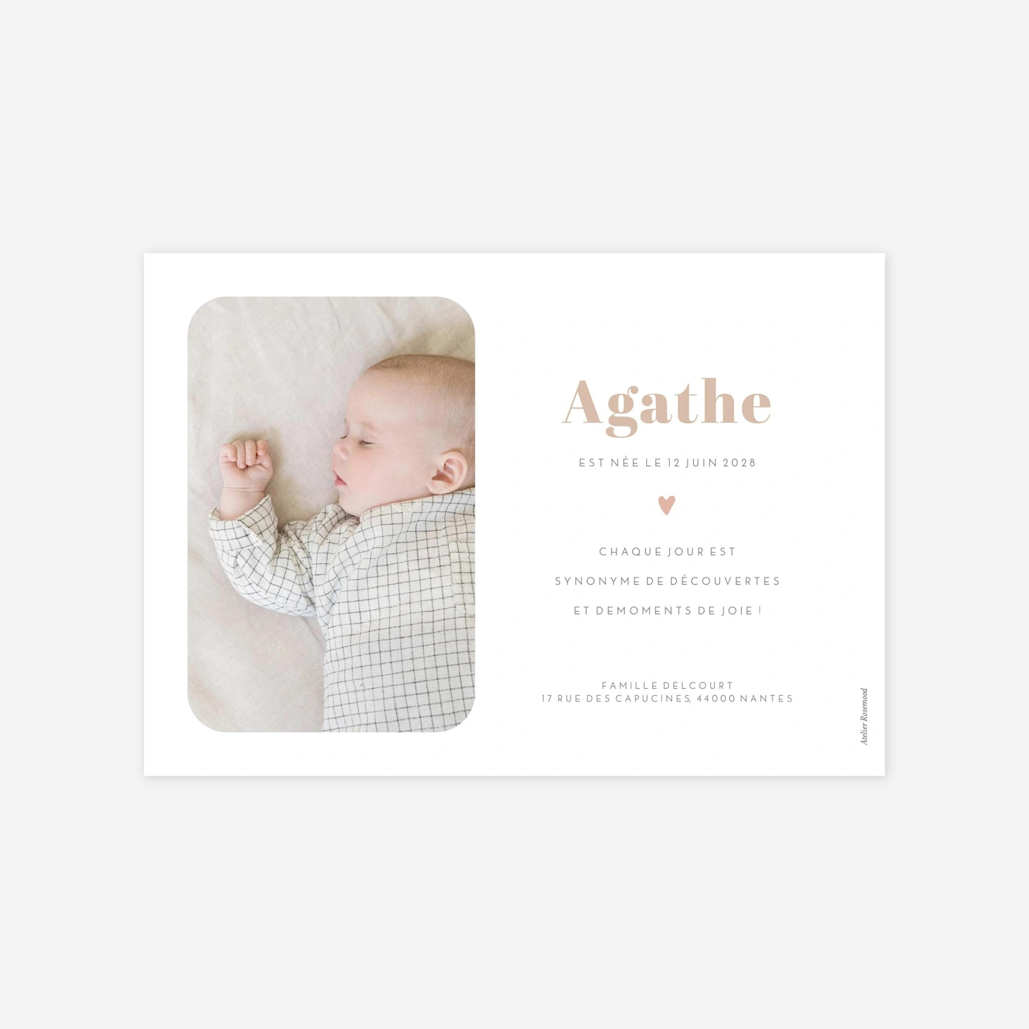 Faire-part naissance Pictos chéris