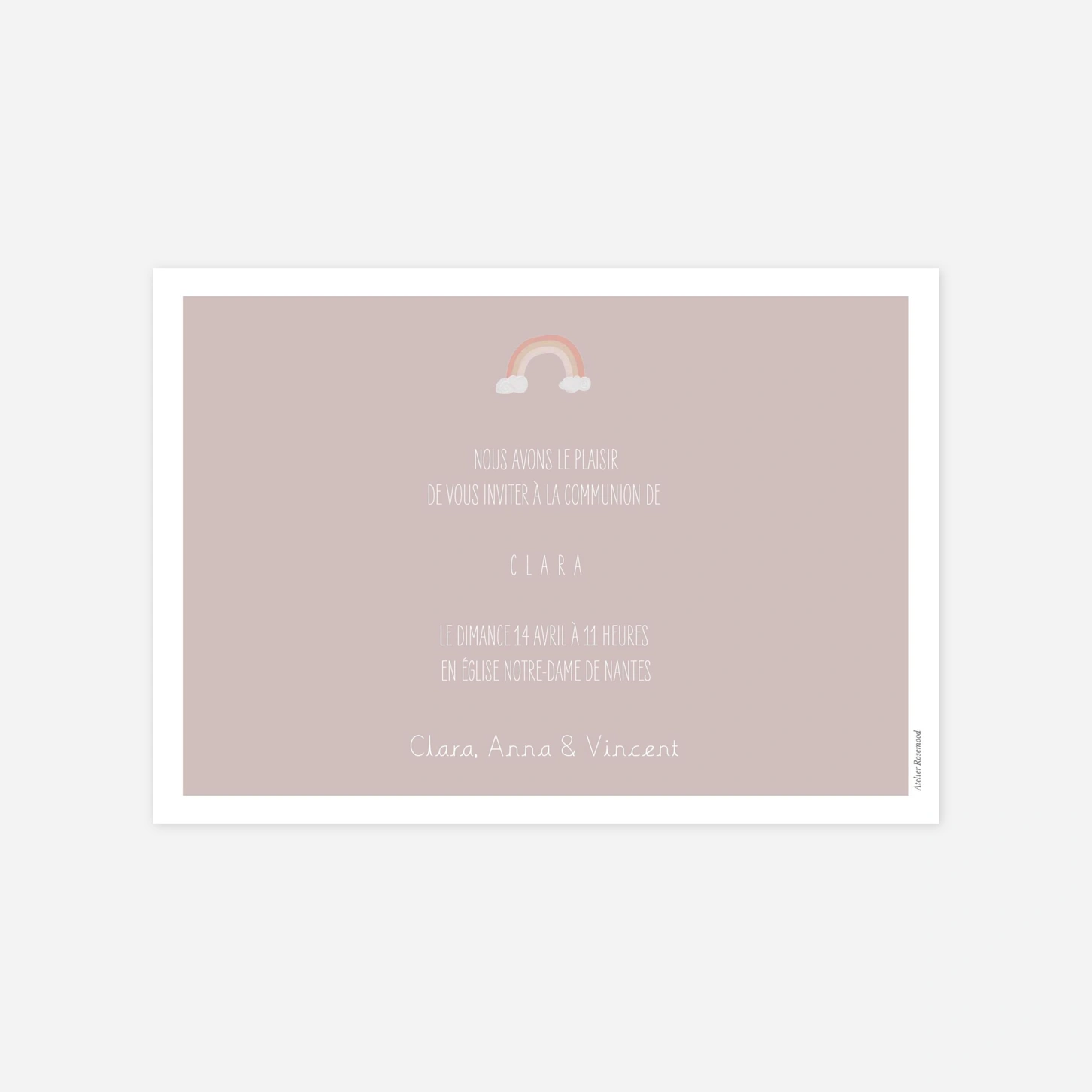 Invitation communion Écrin sacré photo