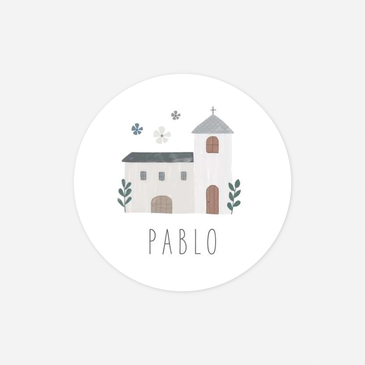 Stickers pour enveloppes baptême Écrin sacré