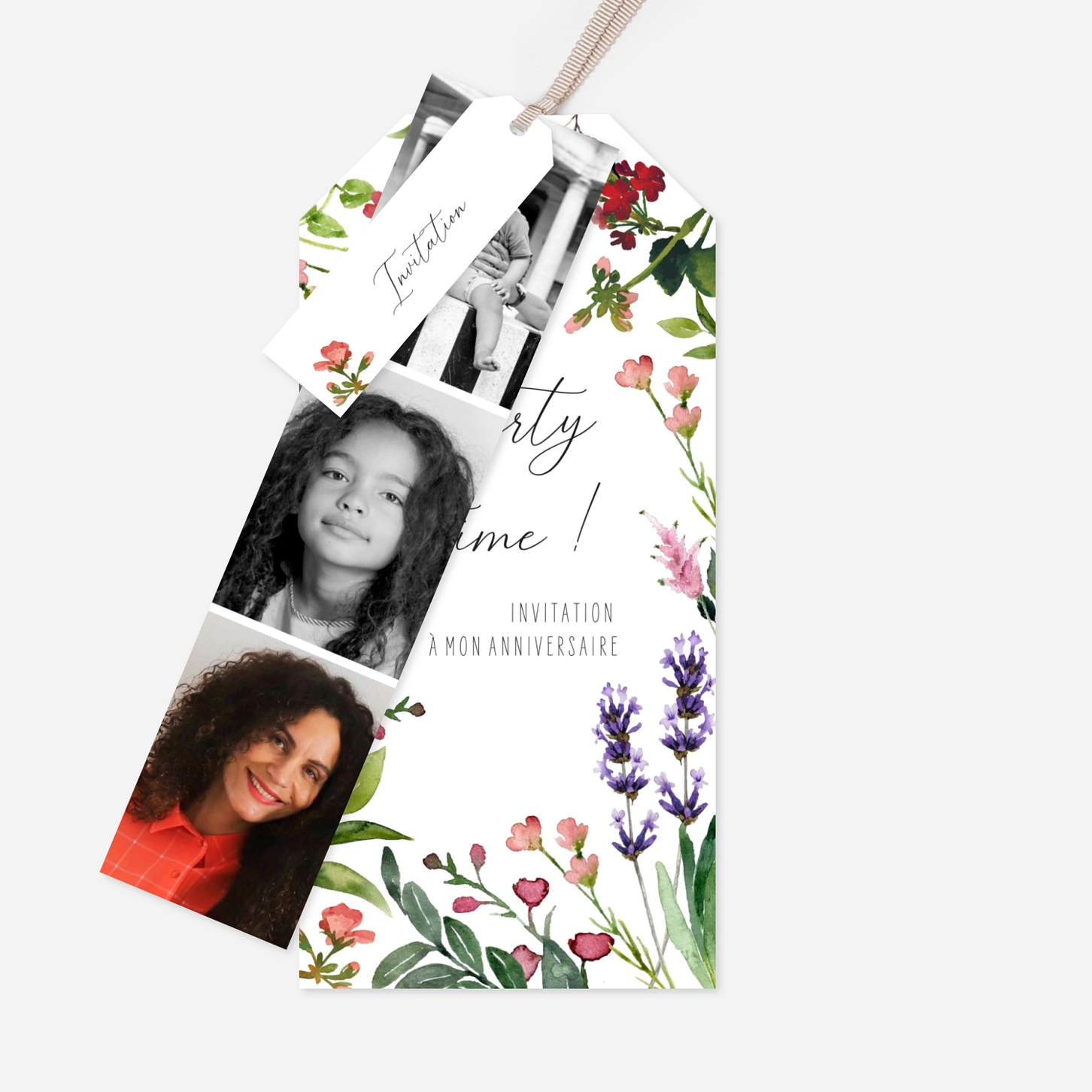 invitation anniversaire Pétales de joie