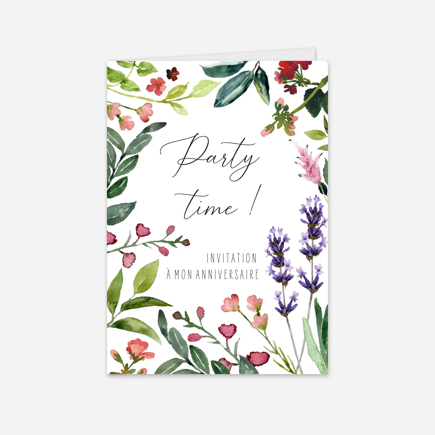 invitation anniversaire Pétales de joie