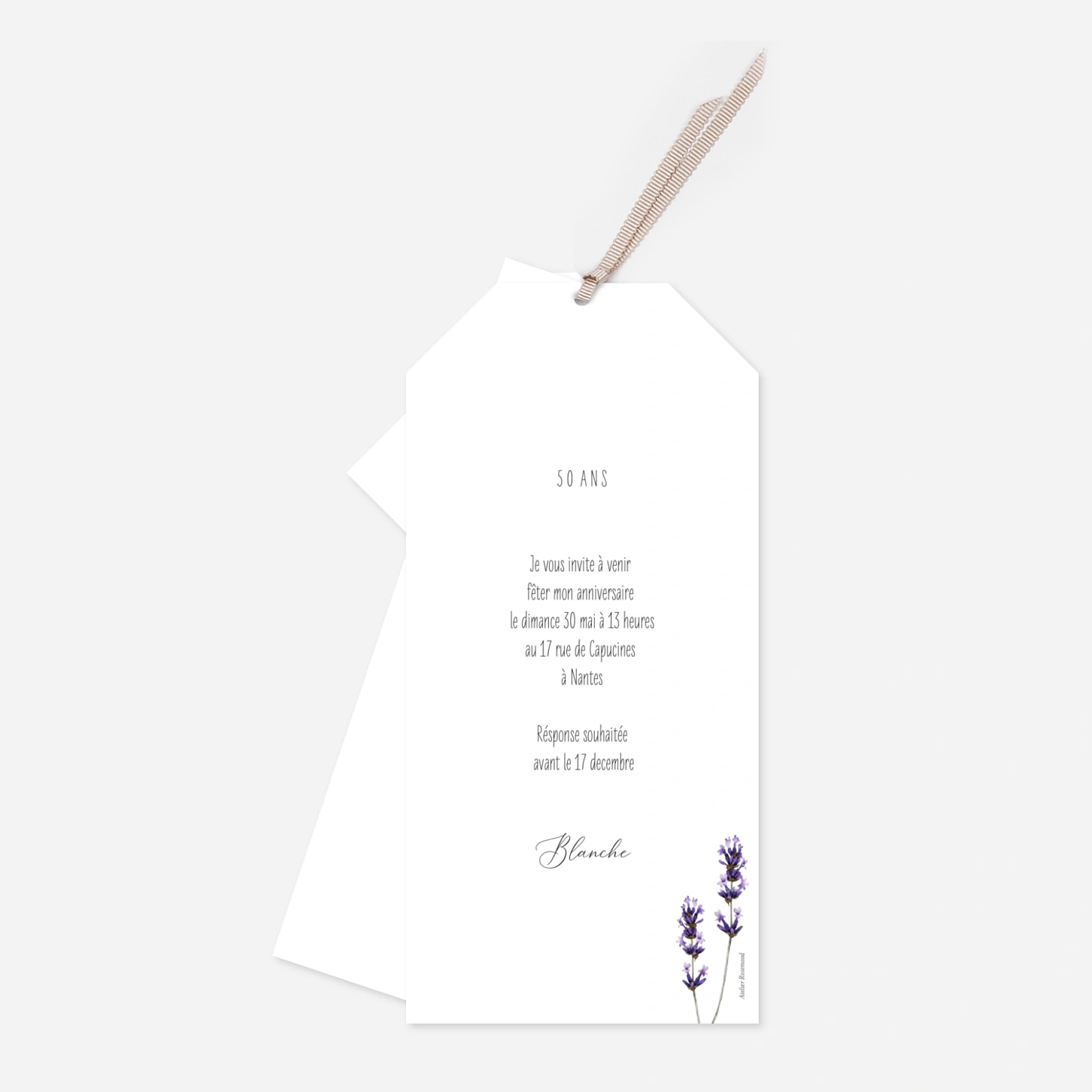 invitation anniversaire Pétales de joie