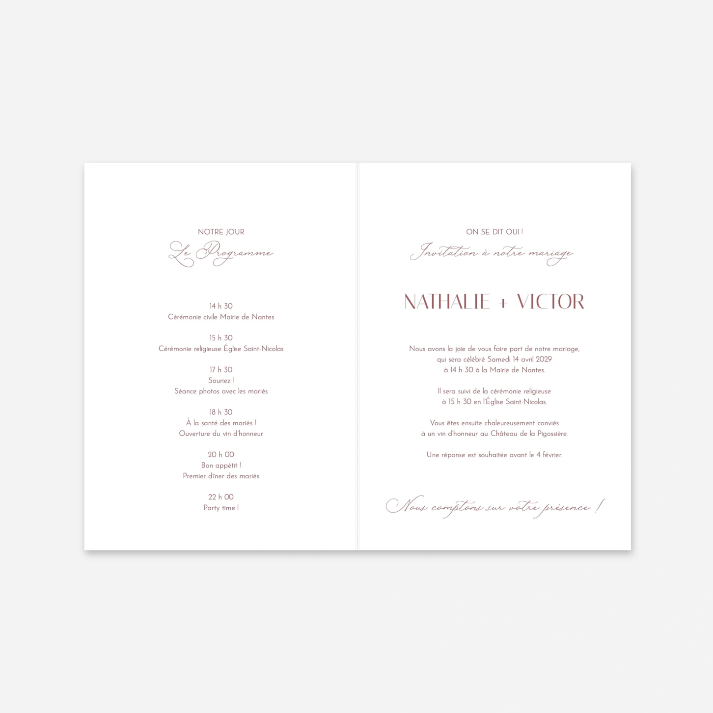 Faire-part mariage Poésie des hortensias