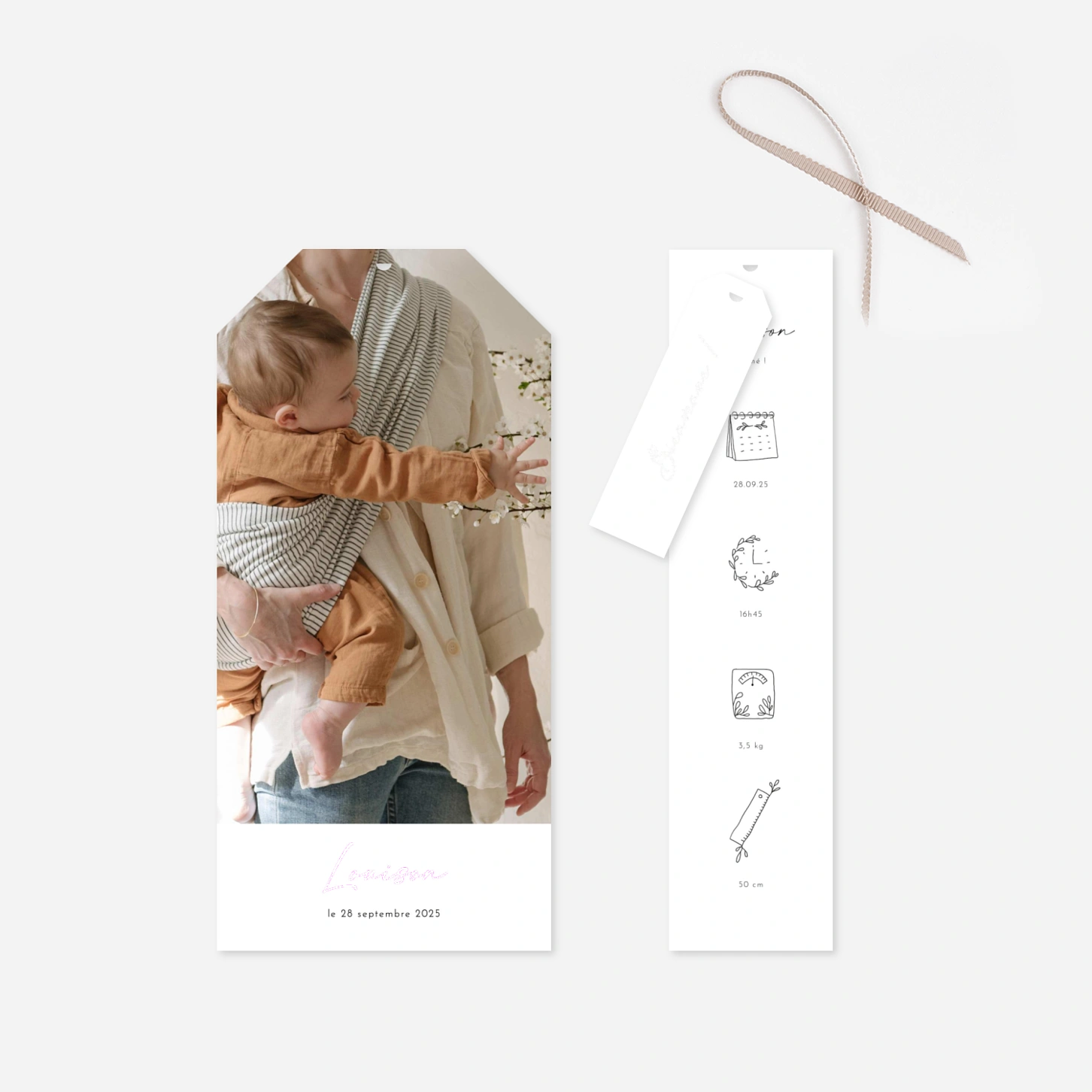 Faire-part naissance Pictos douceur