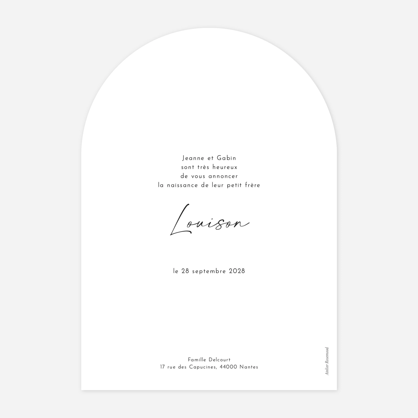 Faire-part naissance Pictos douceur