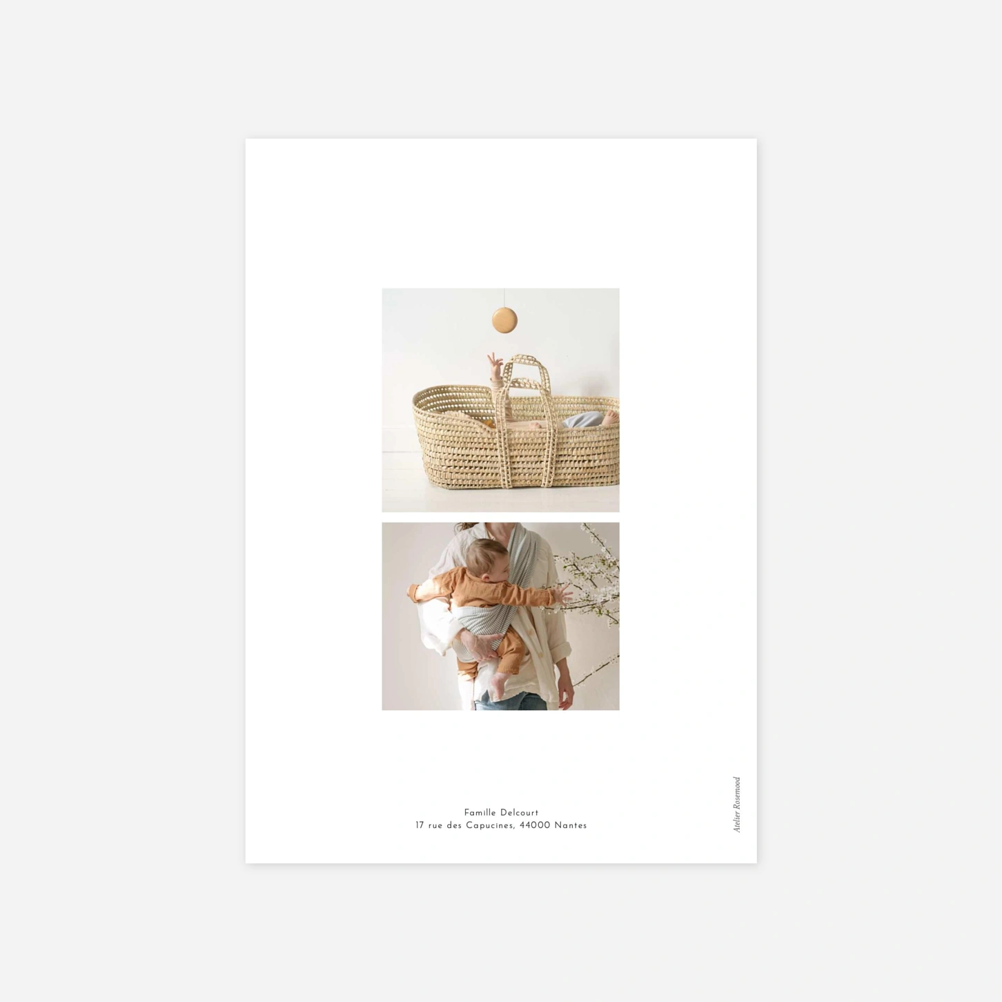 Faire-part naissance Pictos douceur