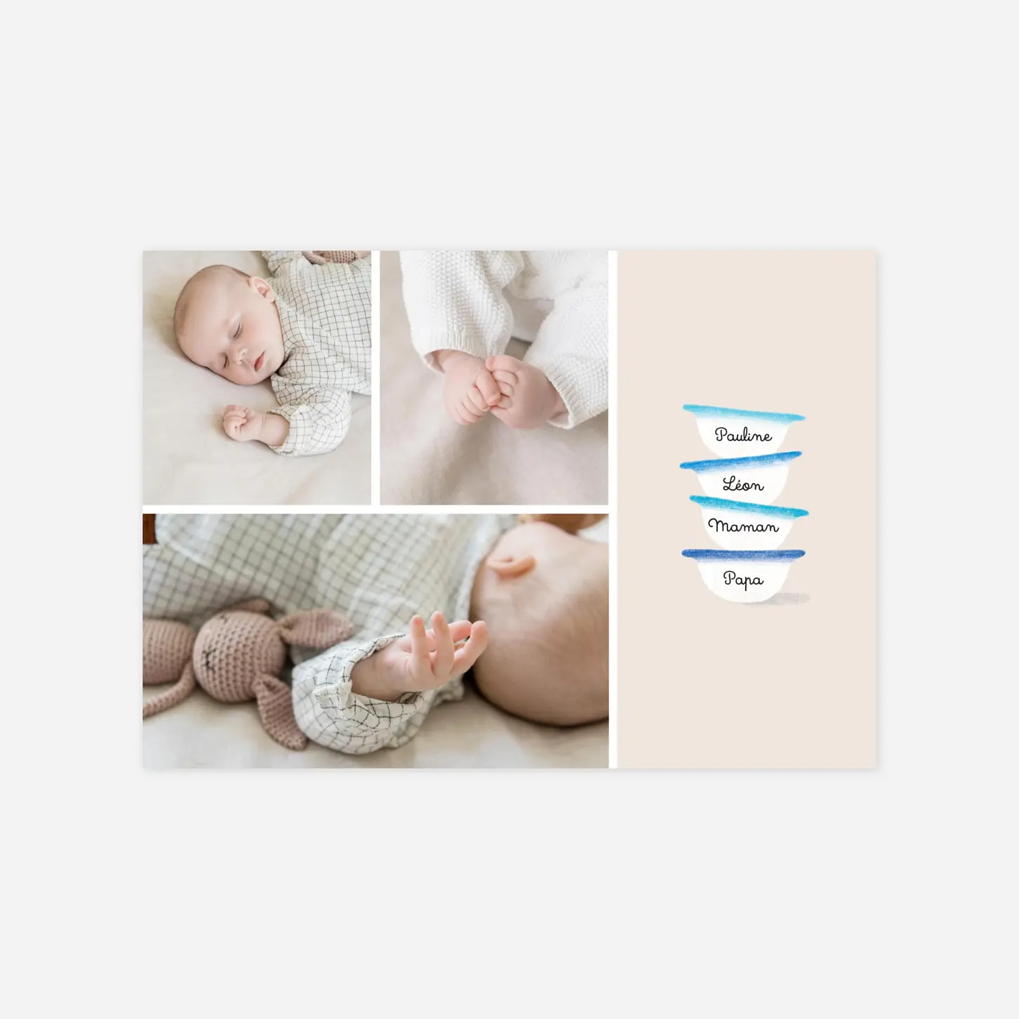 Faire-part naissance Petits Bols