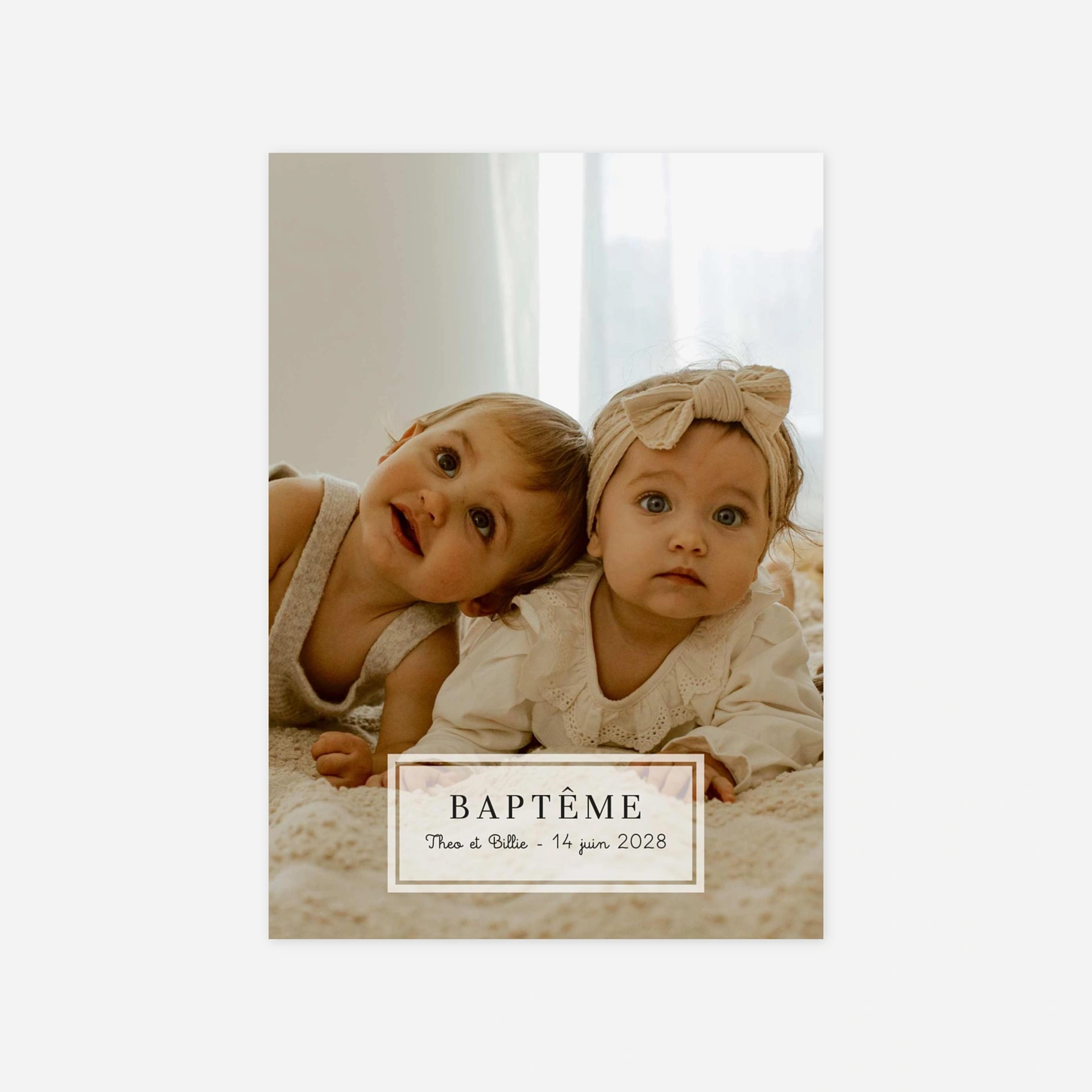Faire-part baptême Petite Étiquette I