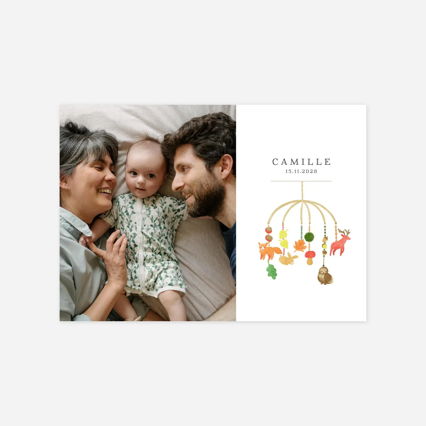 Faire-part naissance Petit mobile