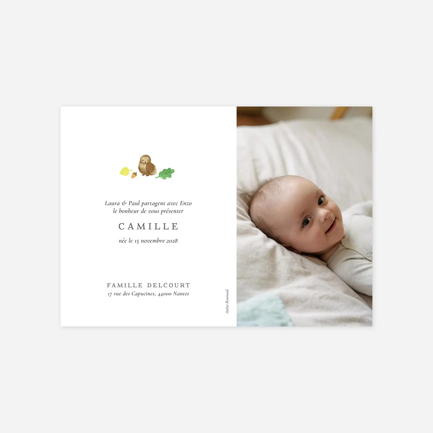 Faire-part naissance Petit mobile