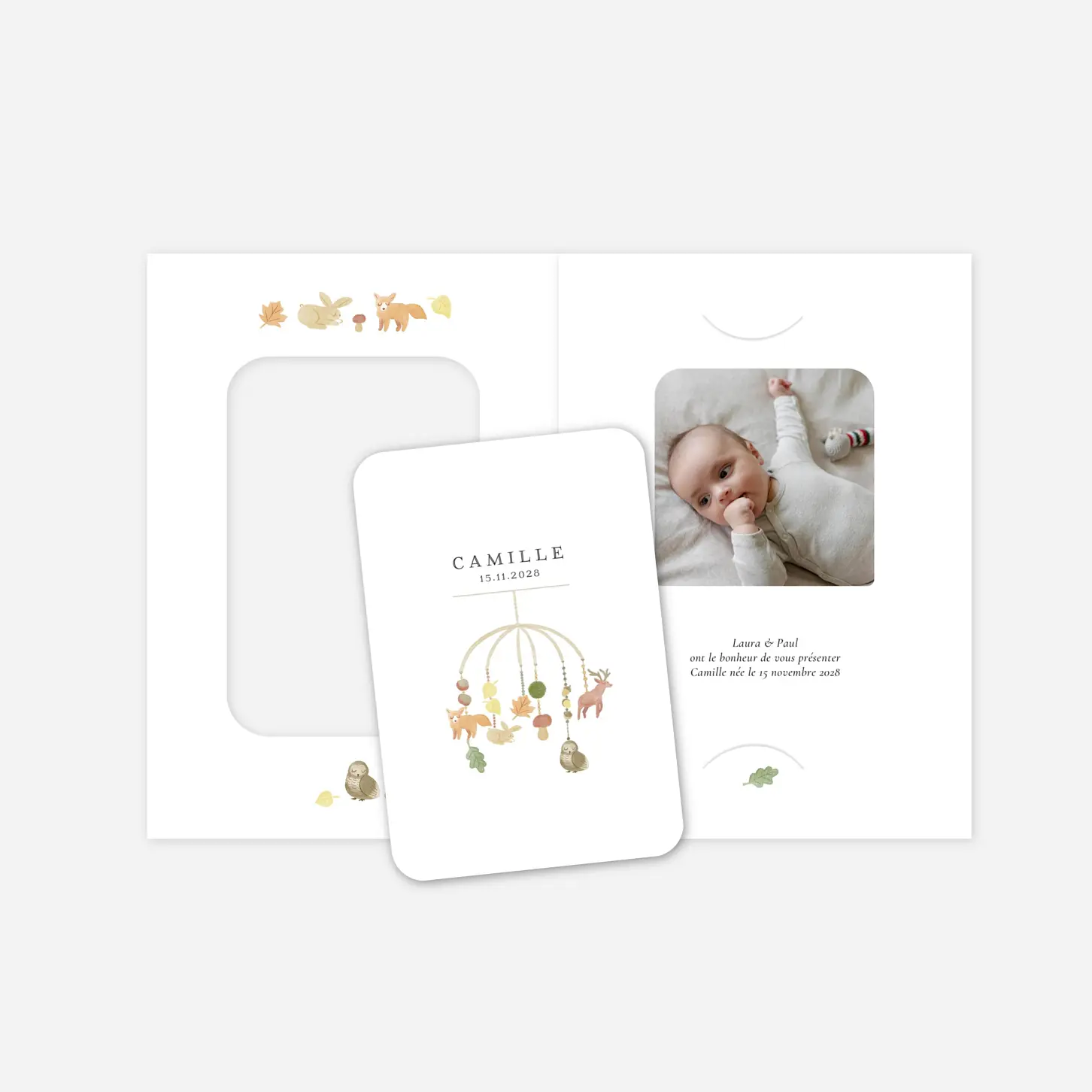 Faire-part naissance Petit mobile
