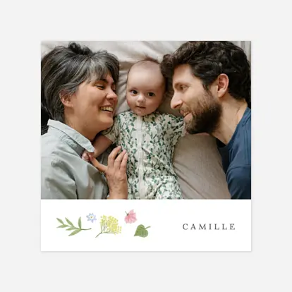 Faire-part naissance Petit mobile