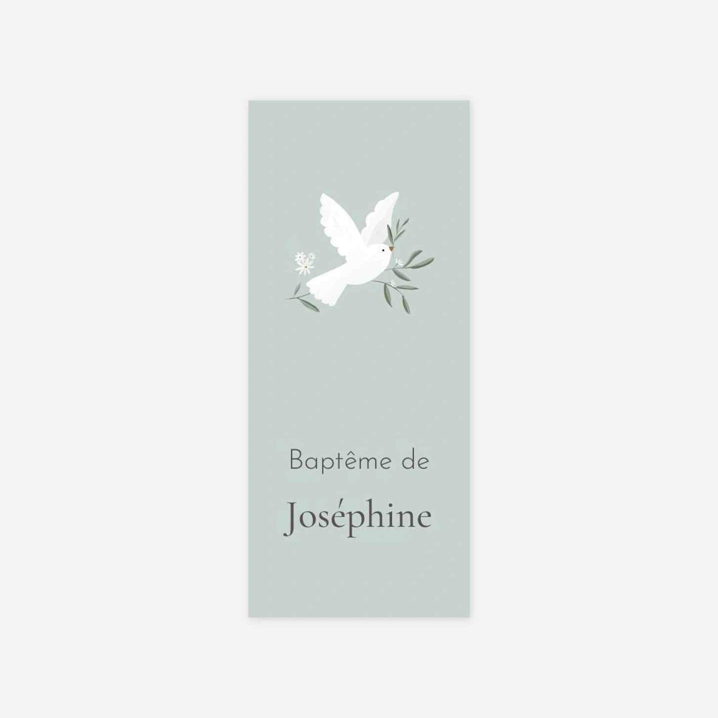 Stickers pour enveloppes baptême Petite colombe