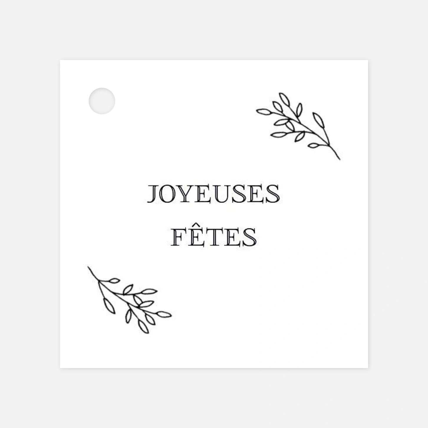 Étiquette perforée Noël Petite gravure