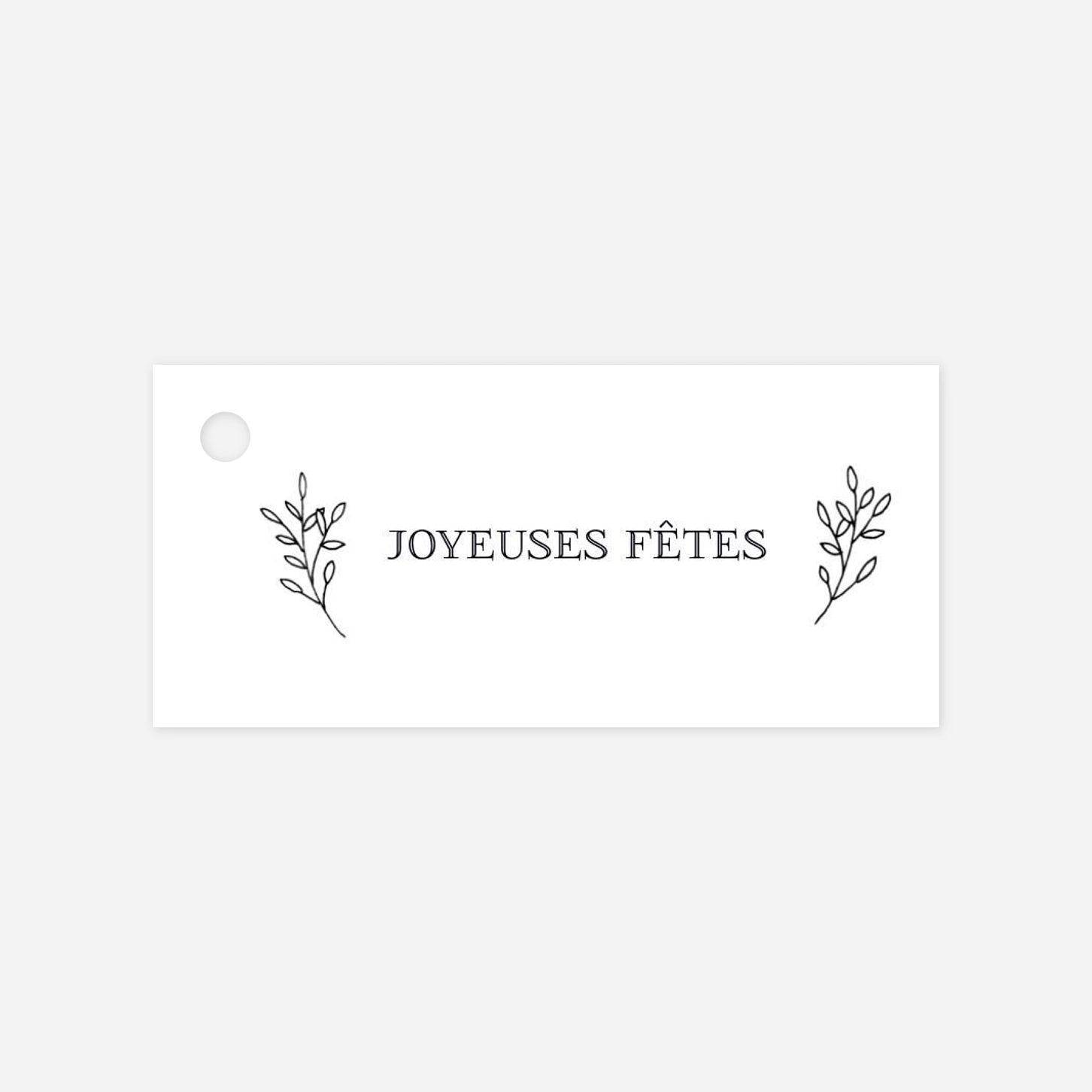 Étiquette perforée Noël Petite gravure
