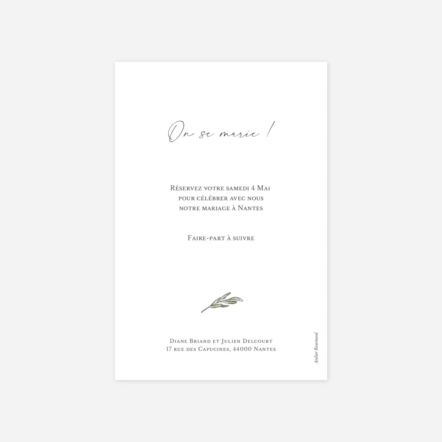 Save the date Pictos aquarelle