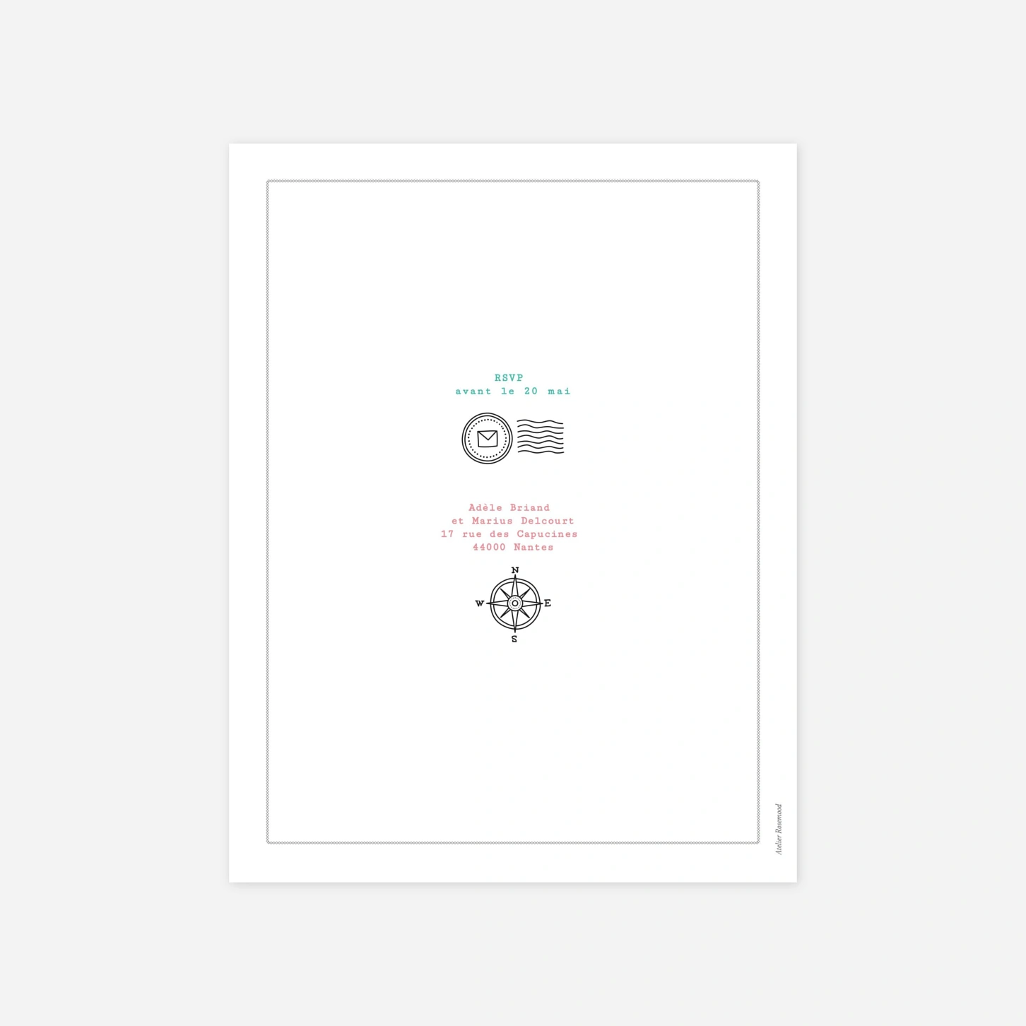 Faire-part mariage Pictos