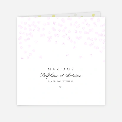 Faire-part mariage Polka