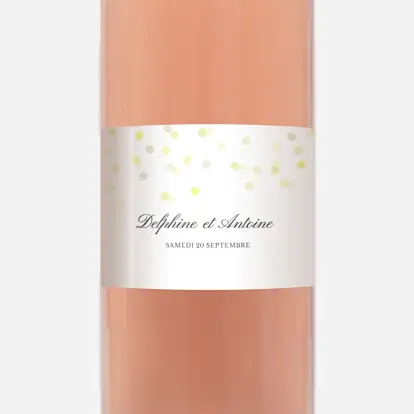 Étiquette bouteille Polka