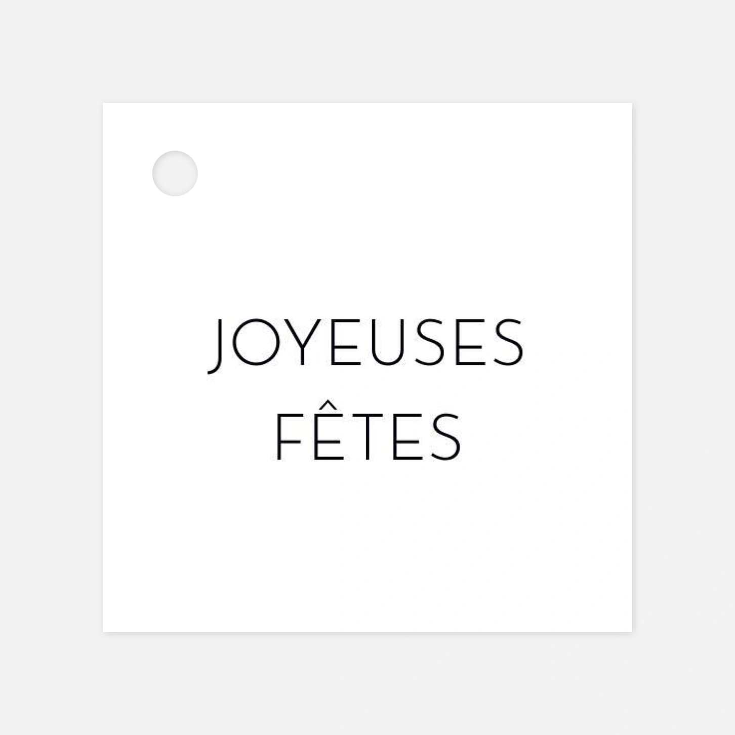 Étiquette perforée Noël Plein la vue