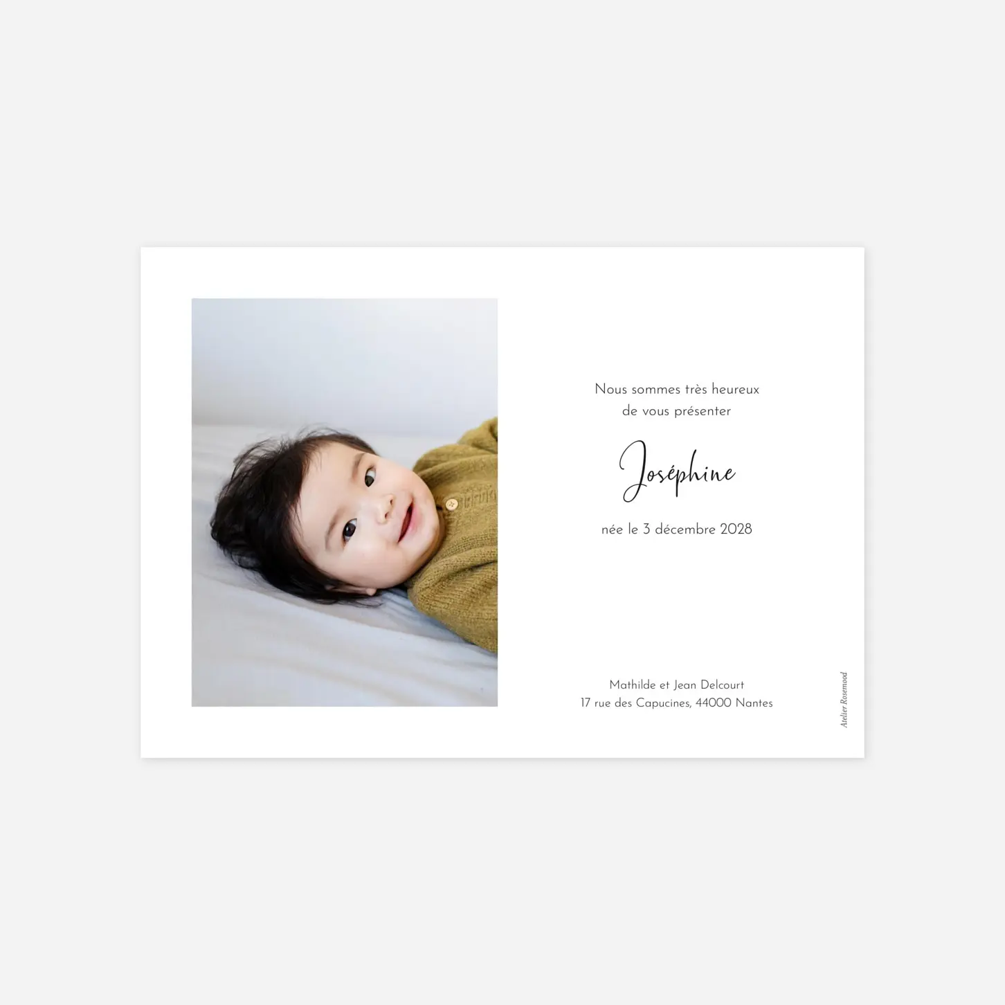 Faire-part naissance Picto multi photo