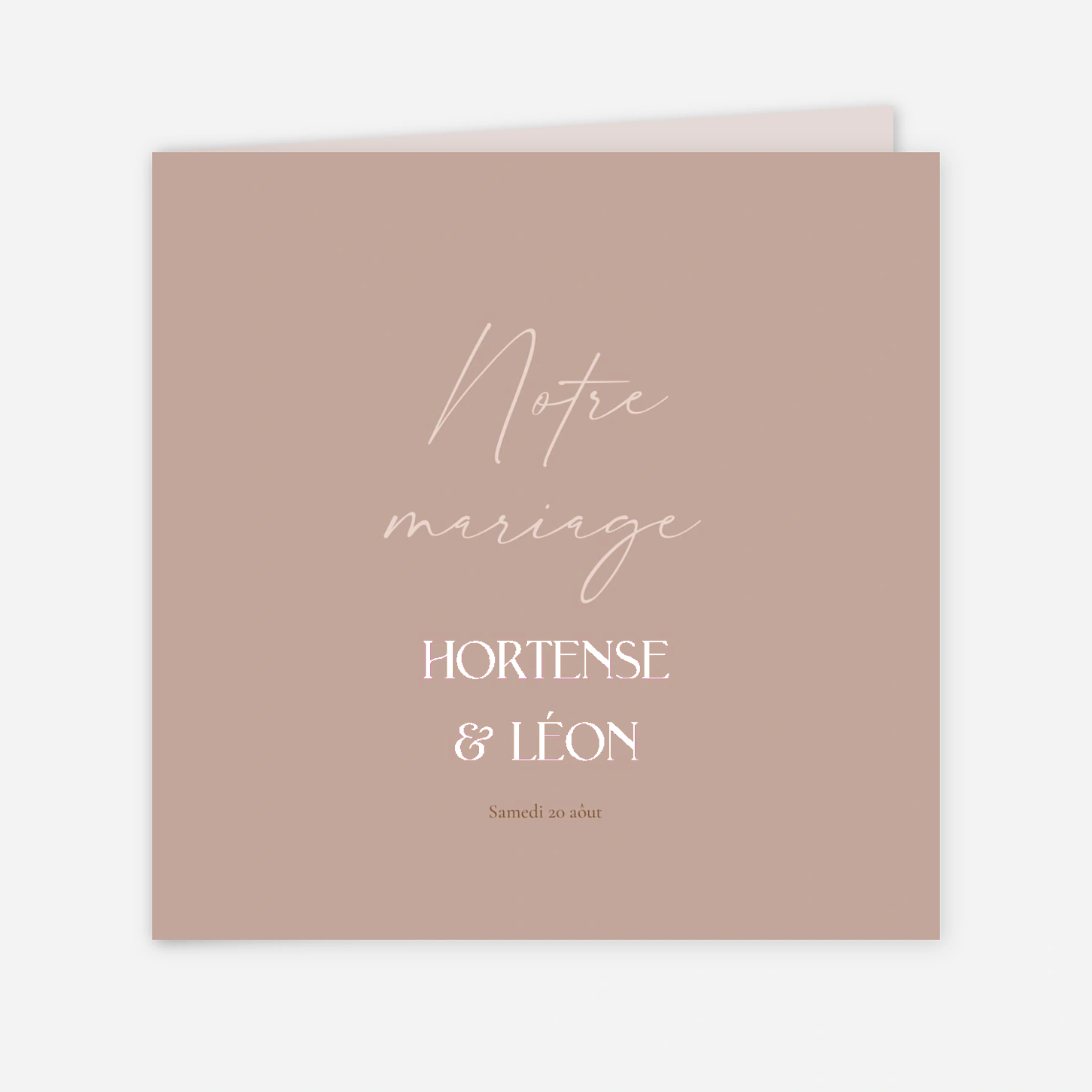 Faire-part mariage Promesse d'un mot