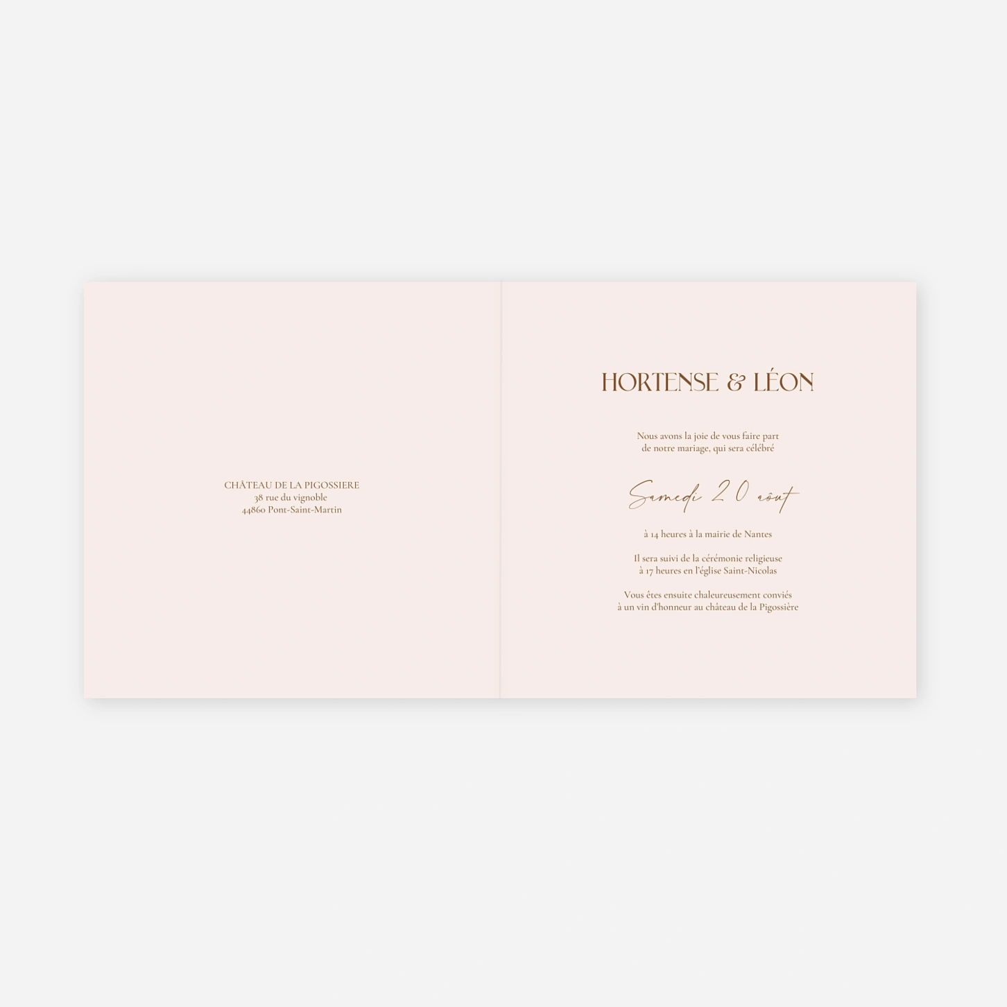 Faire-part mariage Promesse d'un mot