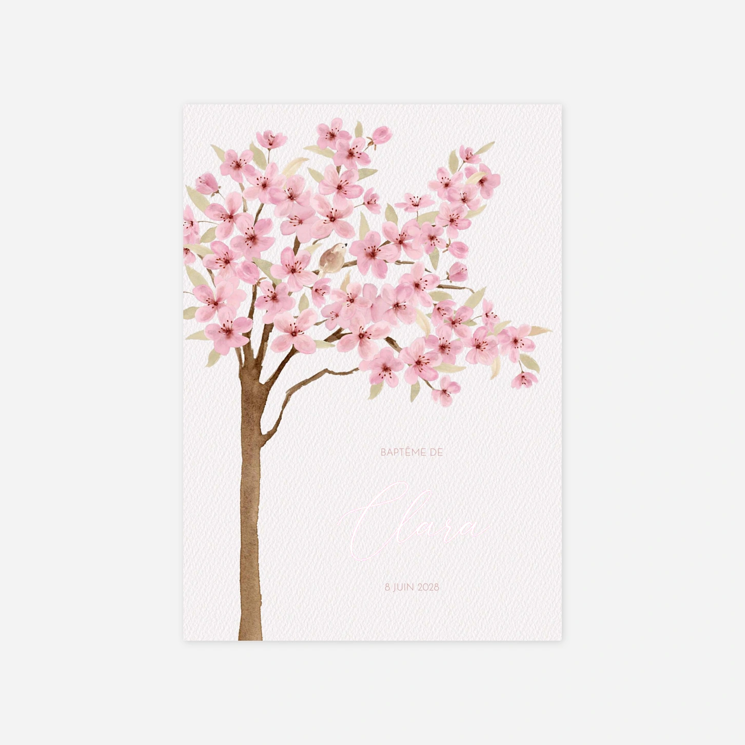 Faire-part baptême Lueur de printemps