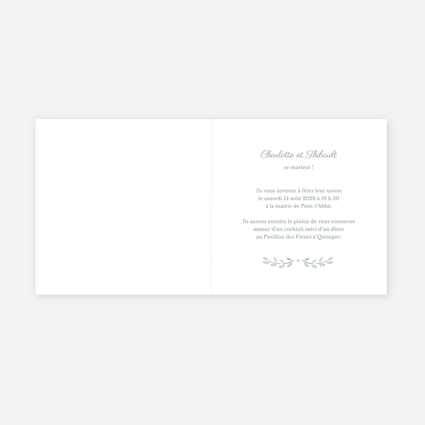 Faire-part mariage Poème