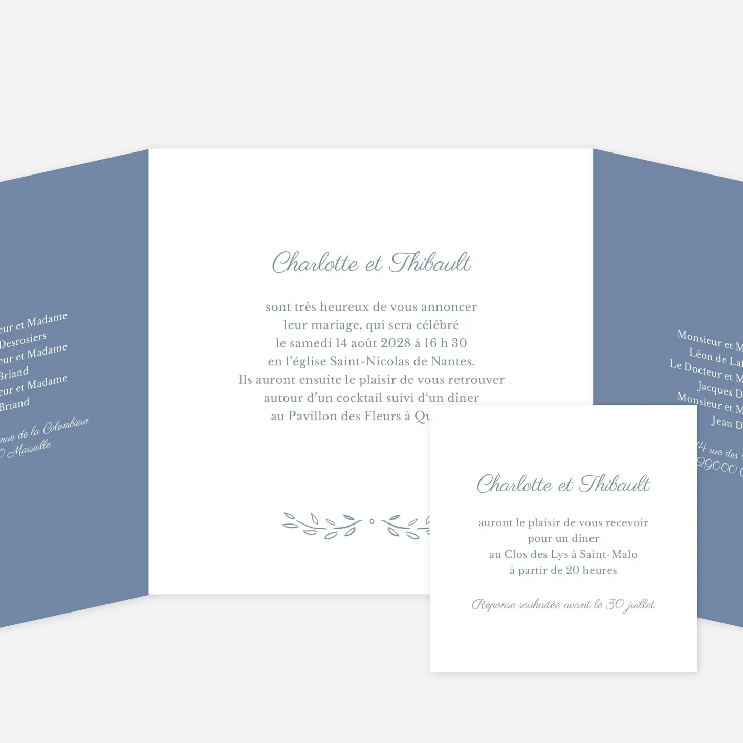 Faire-part mariage Poème