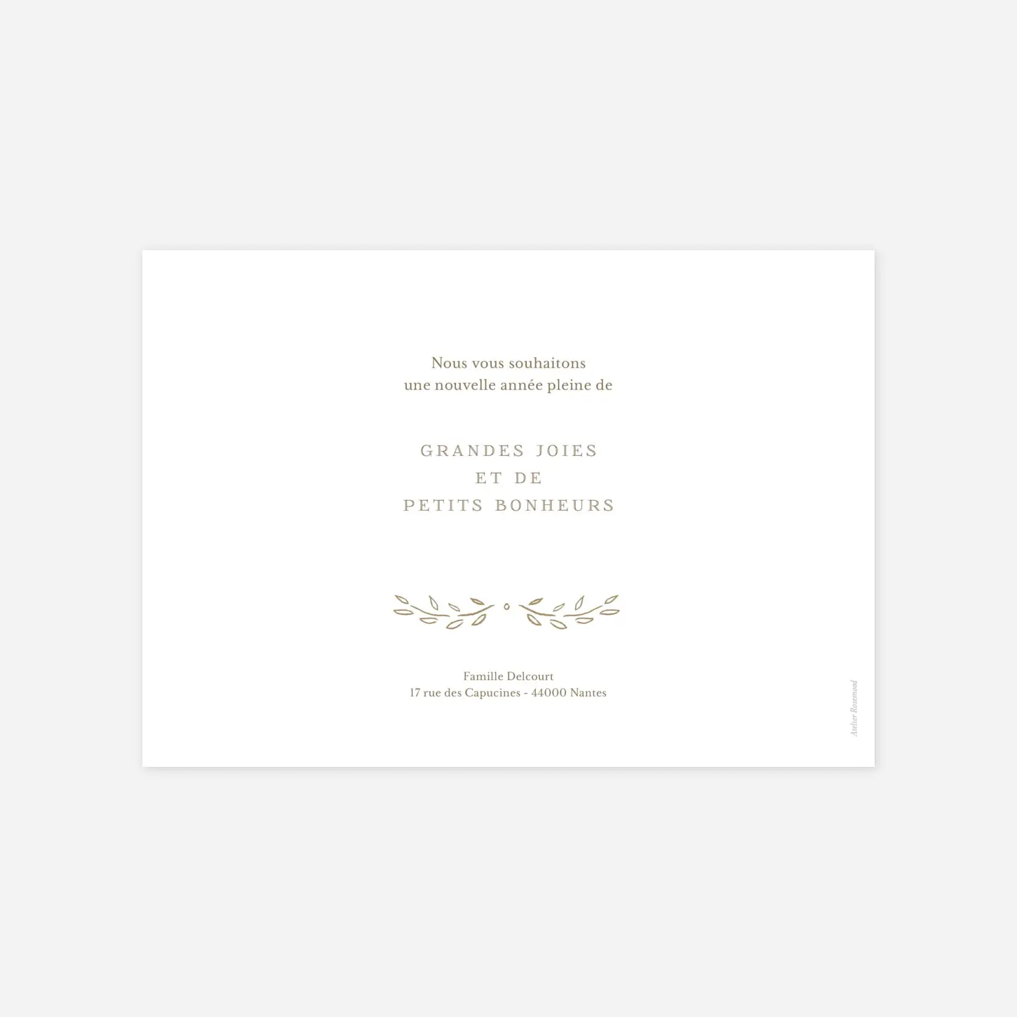 Carte de voeux Poème