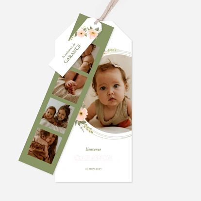 Faire-part naissance Poésie florale