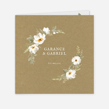 Faire-part mariage Poésie florale