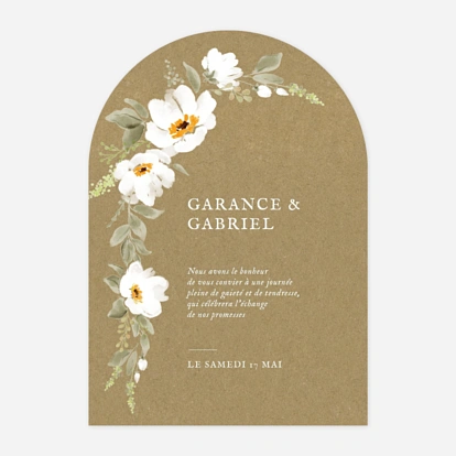 Faire-part mariage Poésie florale