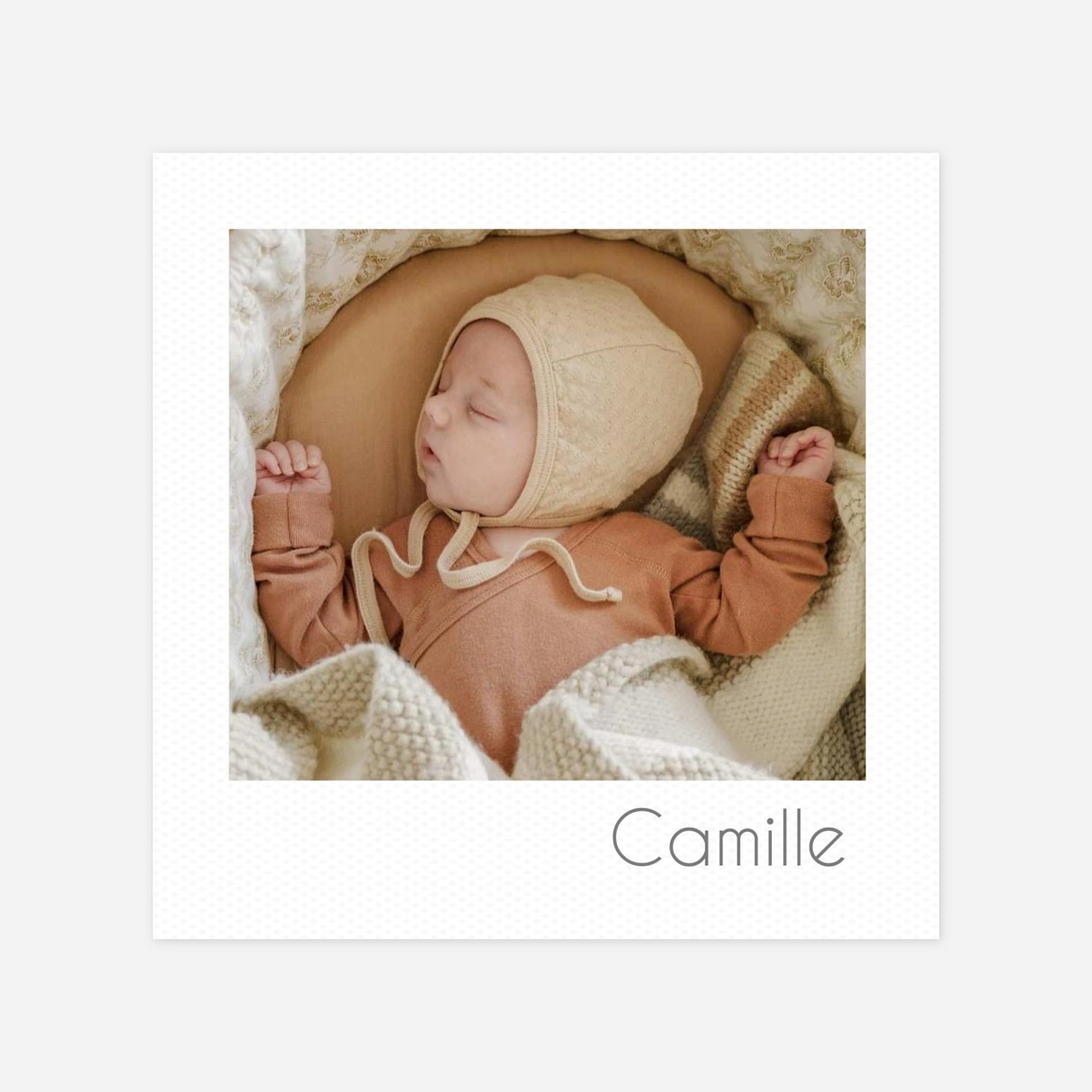 Faire-part naissance Petite photo rétro