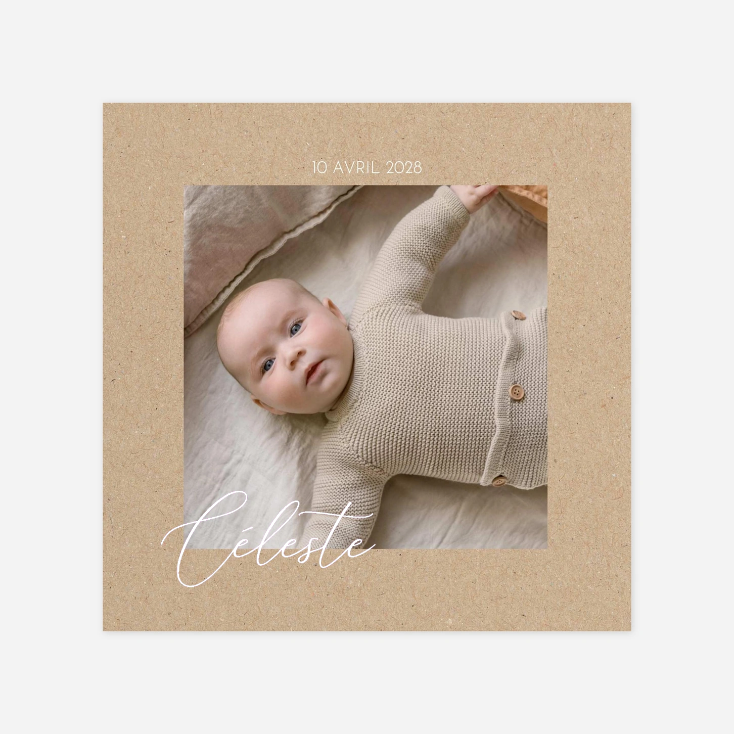 Faire-part naissance Petit portrait