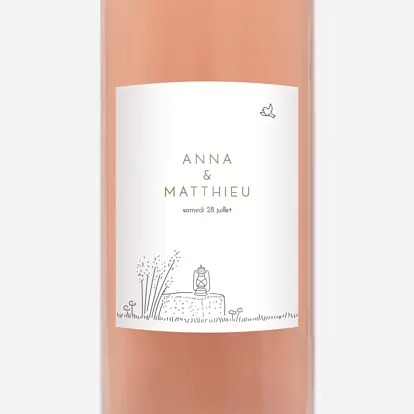Étiquette bouteille Promesse bohême