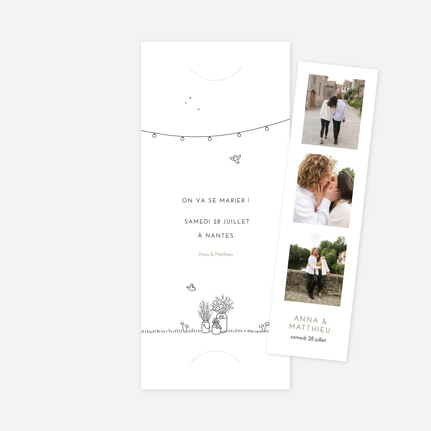 Save the date Promesse bohême