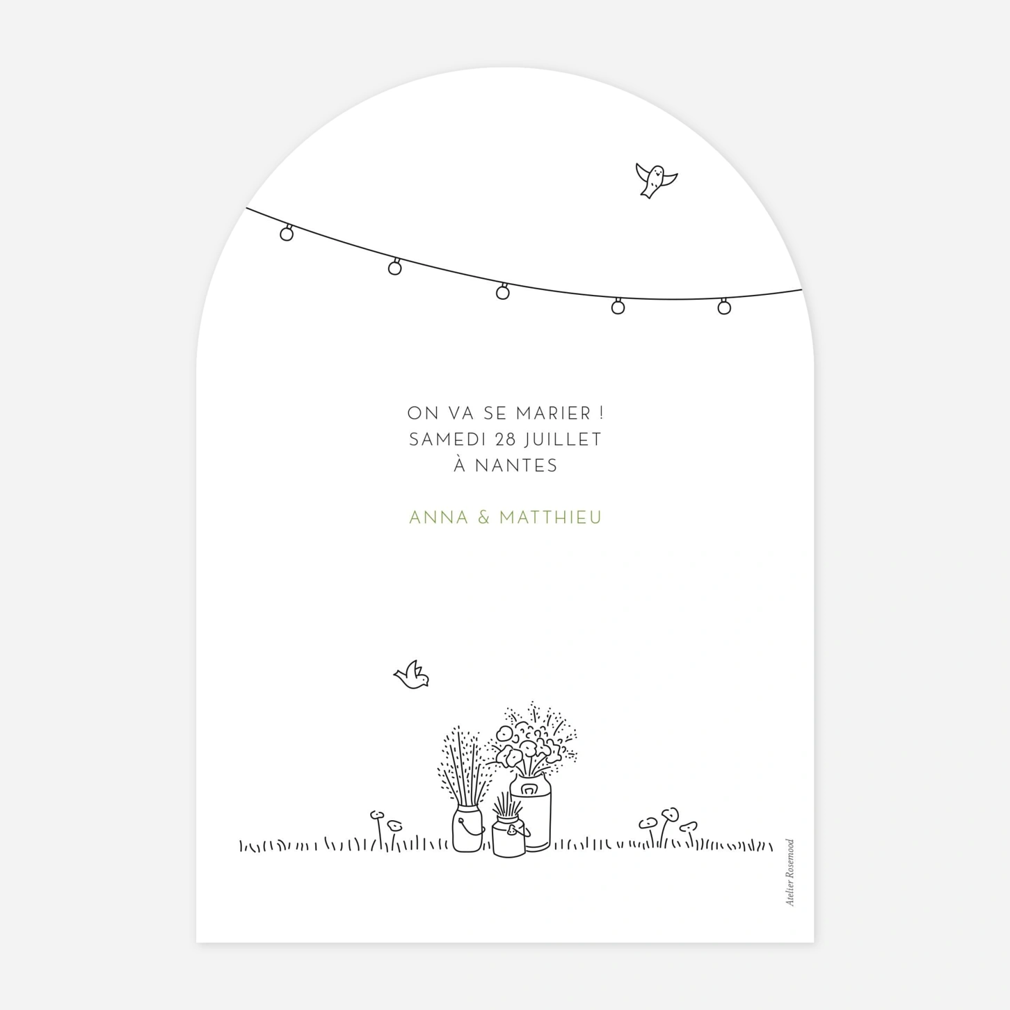 Save the date Promesse bohême