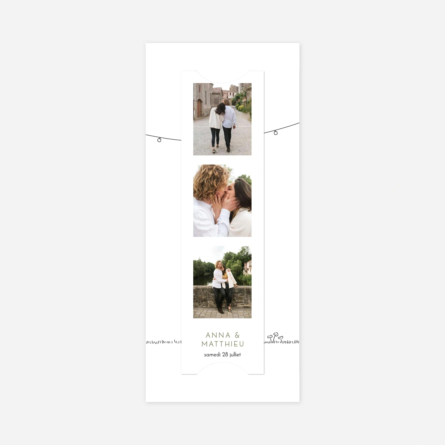 Save the date Promesse bohême