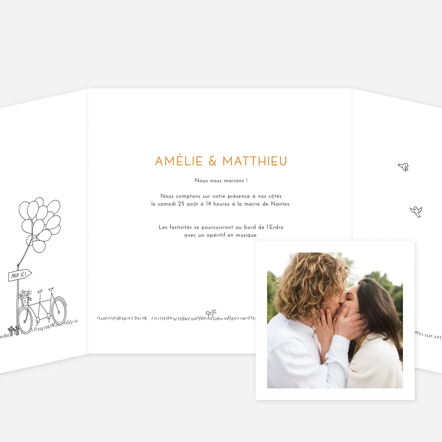 Faire-part mariage Promesse champêtre
