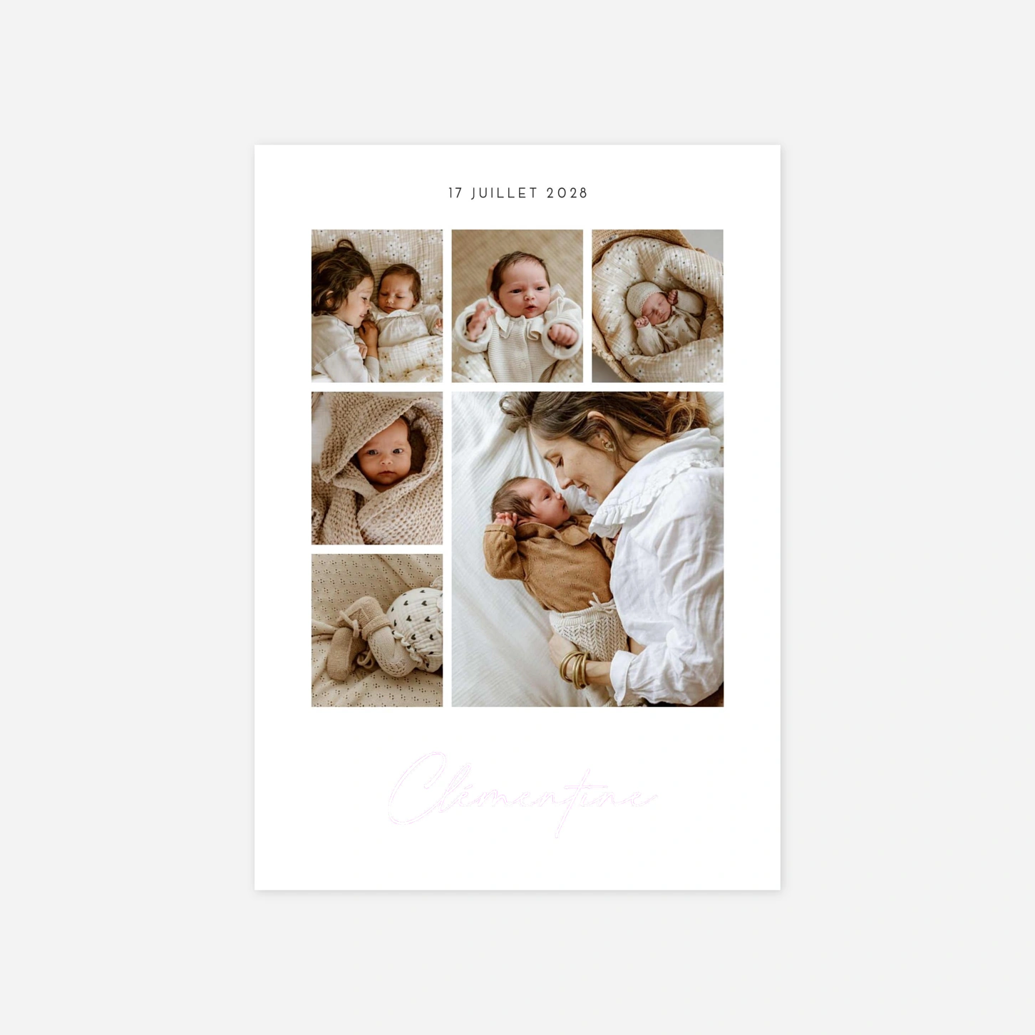 Faire-part naissance Premiers jours