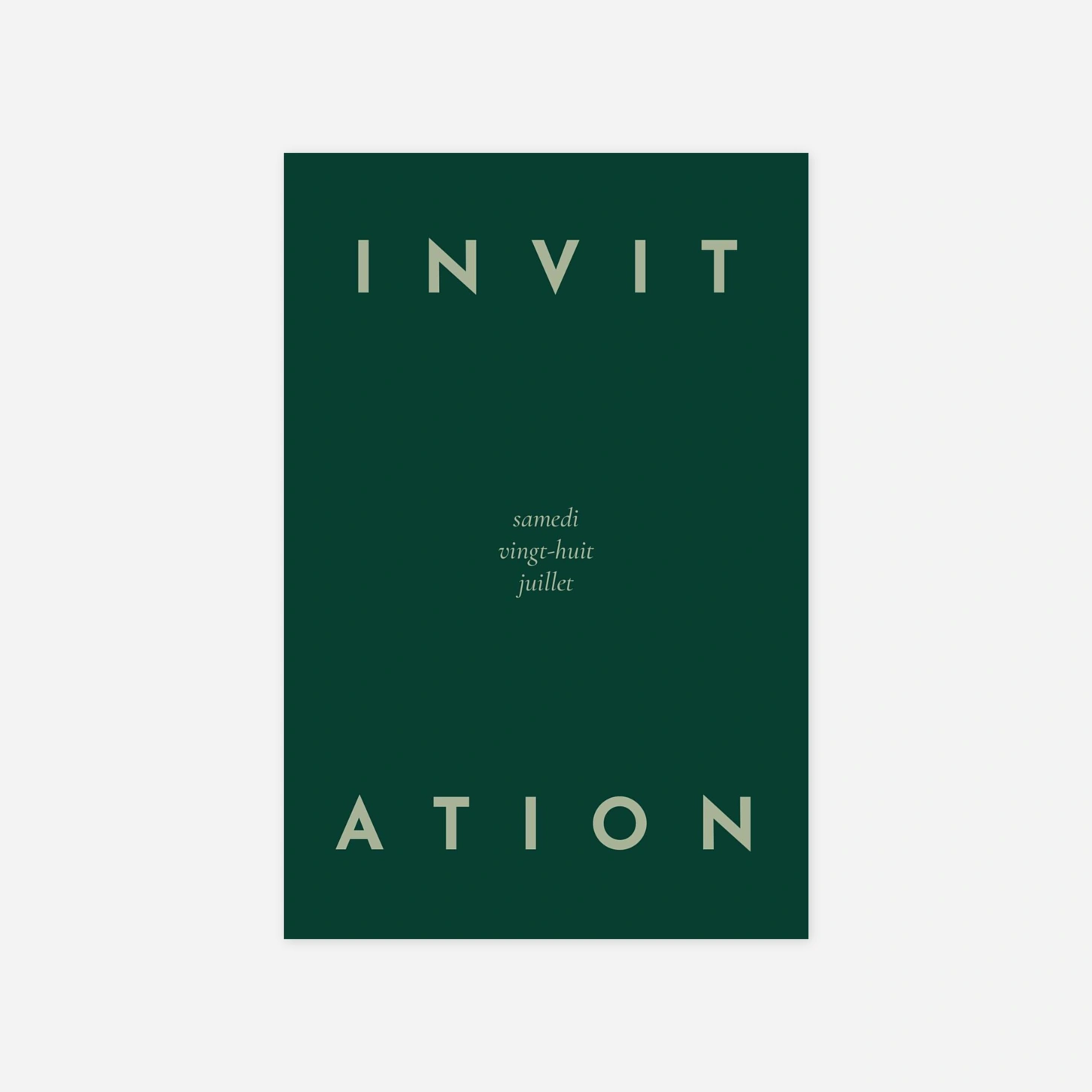 Carton d'invitation Pour la vie
