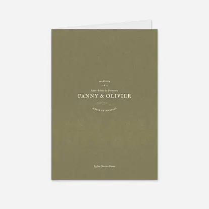 Livret de messe mariage Provence