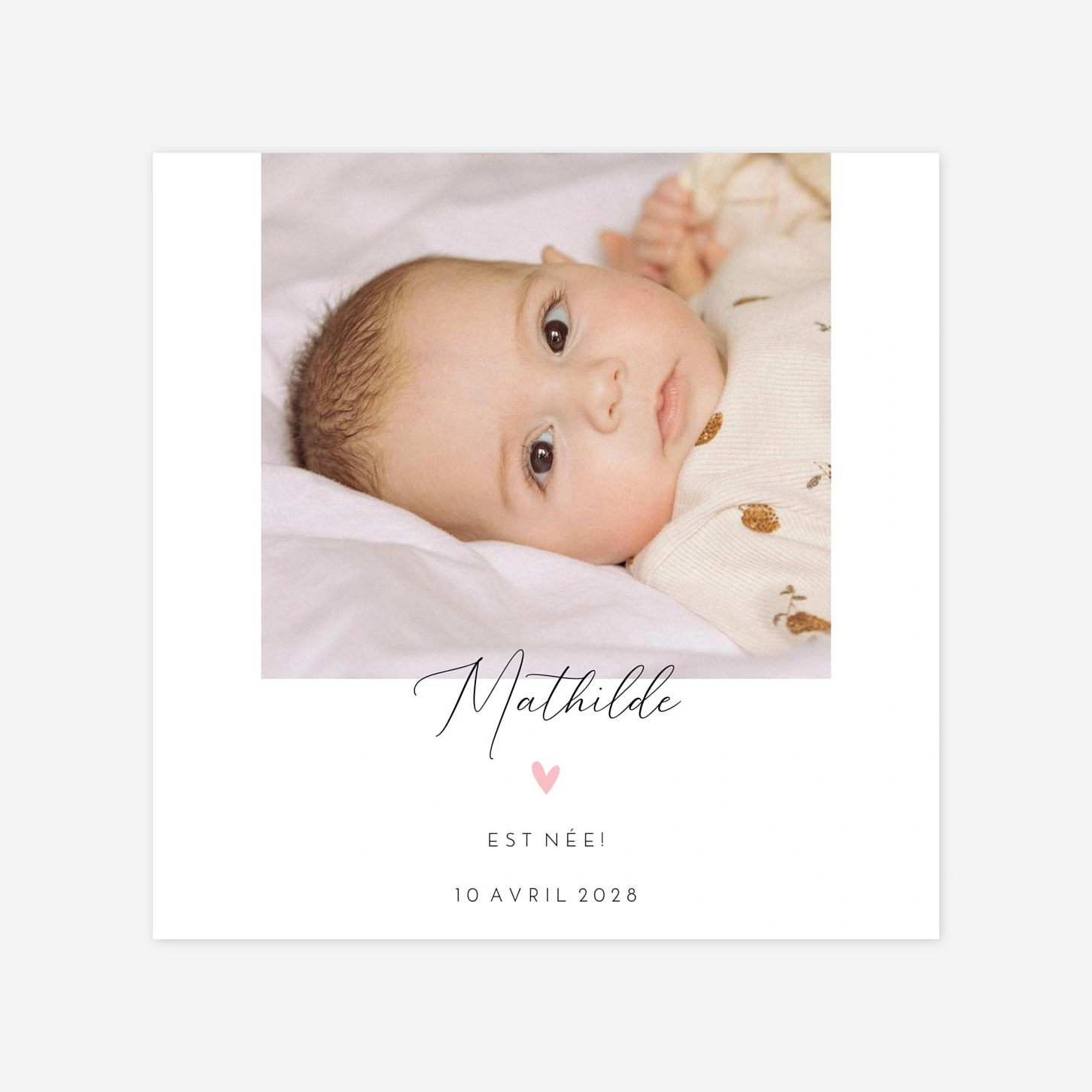 Faire-part naissance Trésor