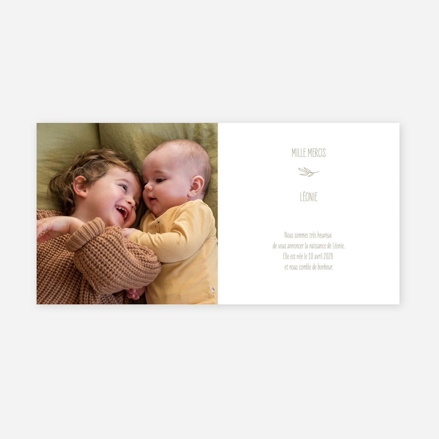 Faire-part naissance Petit Bouton