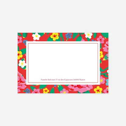 Carte de correspondance Pivoines