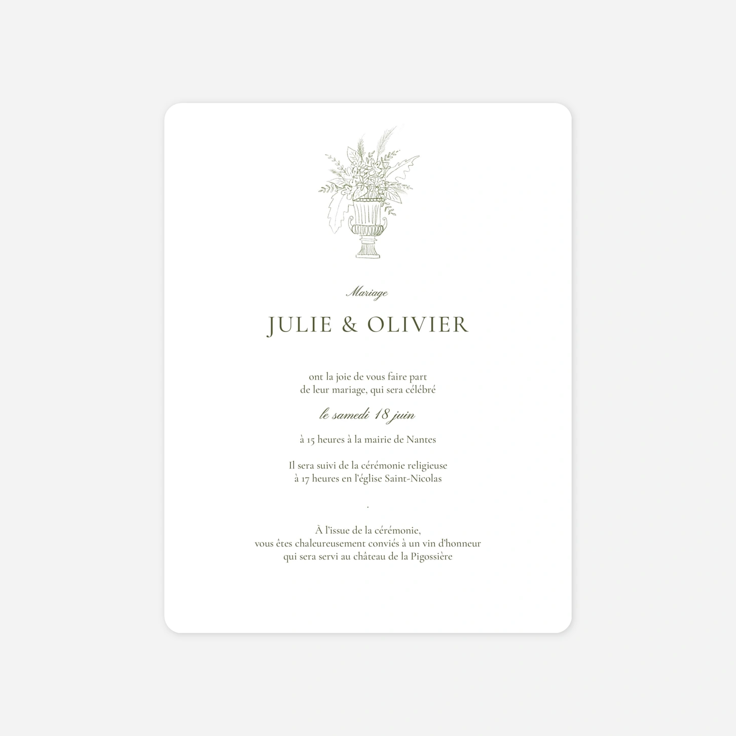 Faire-part mariage Romance