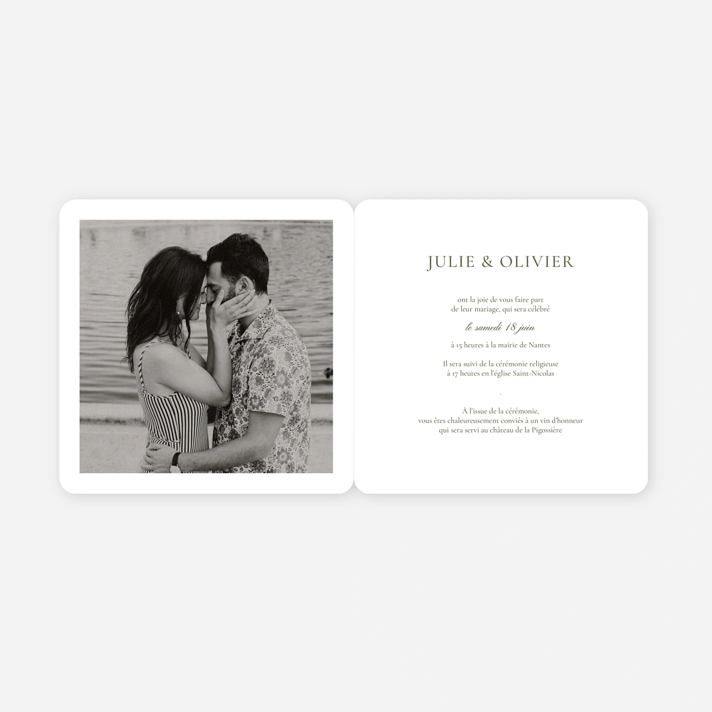 Faire-part mariage Romance